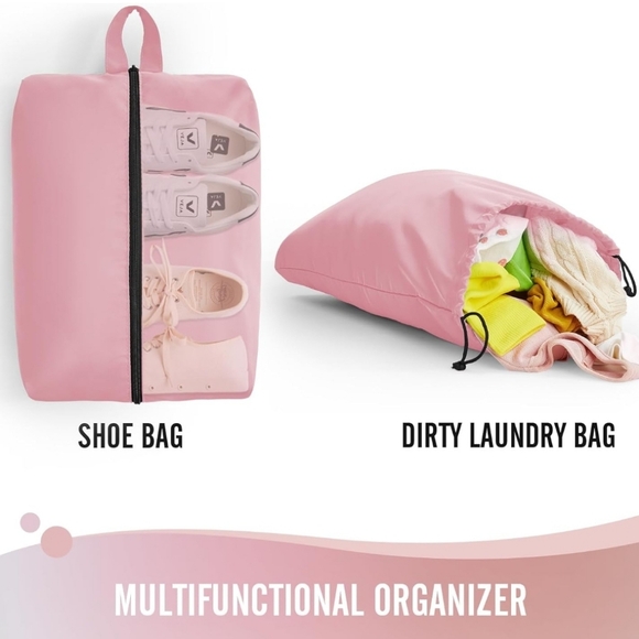 Veken Pink 6-Piece Packing Cubes Set - Extra Large, Large, Medium, Small - Picture 14 of 15